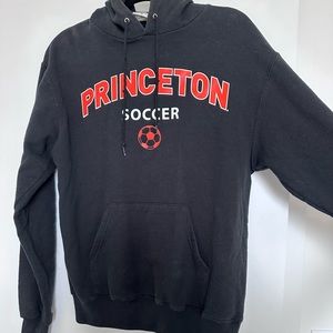 Princeton University soccer hoodie.